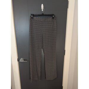 Christian Siriano Runway Style Black and White Geometric Print Pull-On Pants XL